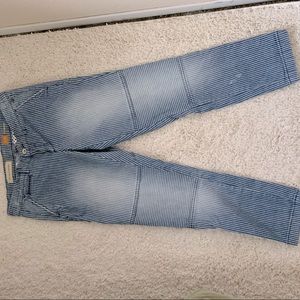 Pilcro and the Letterpress Pinstriped denim